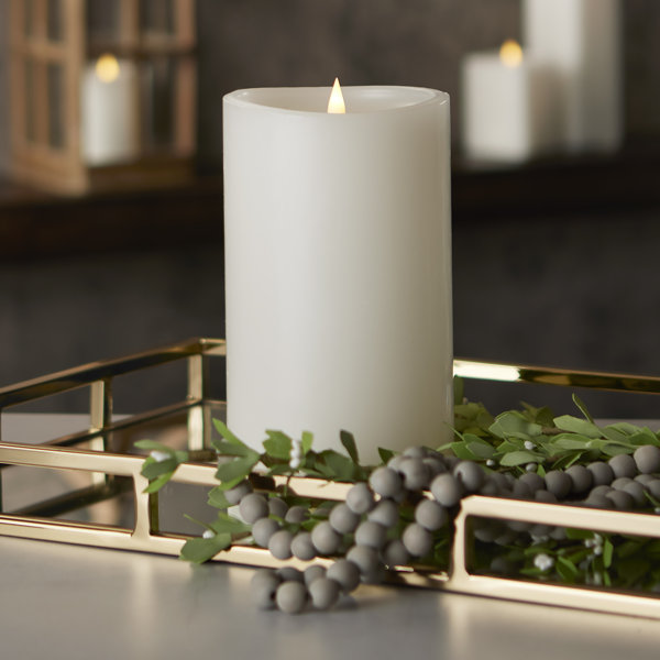 Symple Stuff Classic Real Wax Body Flickering Flameless Battery Powered